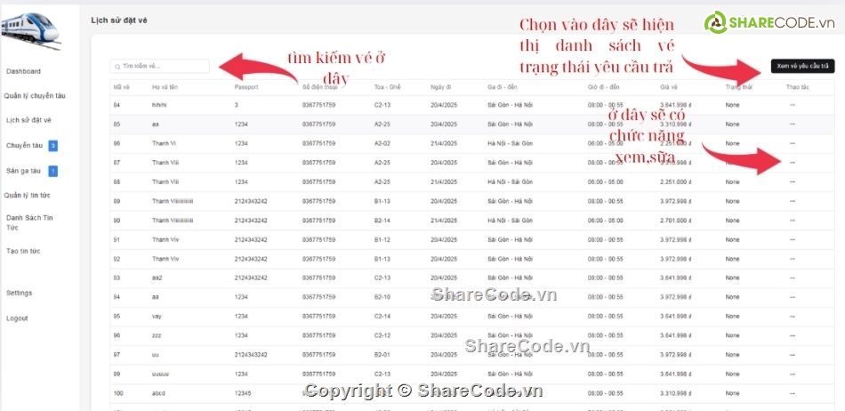 Website bán vé,source code website,Source code web,đồ án tốt nghiệp,vé tàu,bán vé tàu